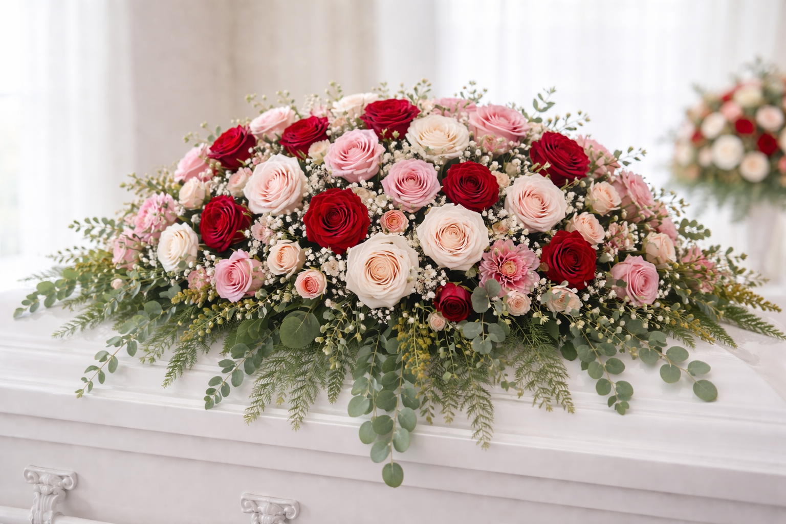 Eternal Rose Remembrance Casket Spray