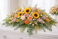 Golden Meadow Tribute Casket Spray
