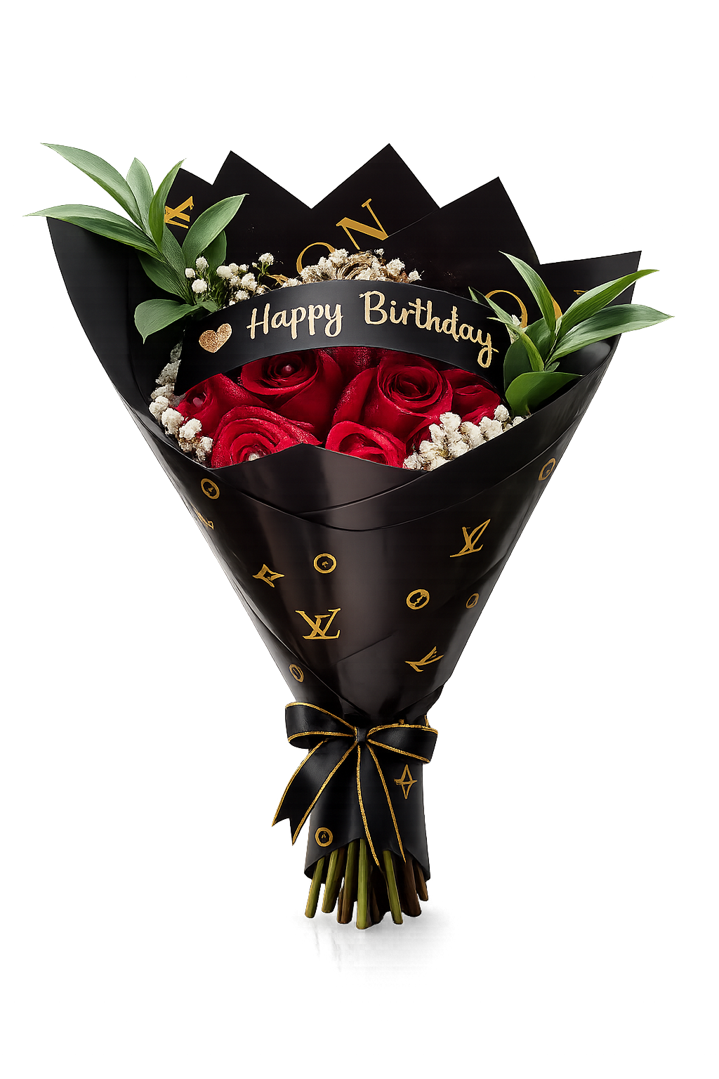 "LV" Happy Birthday Bouquet