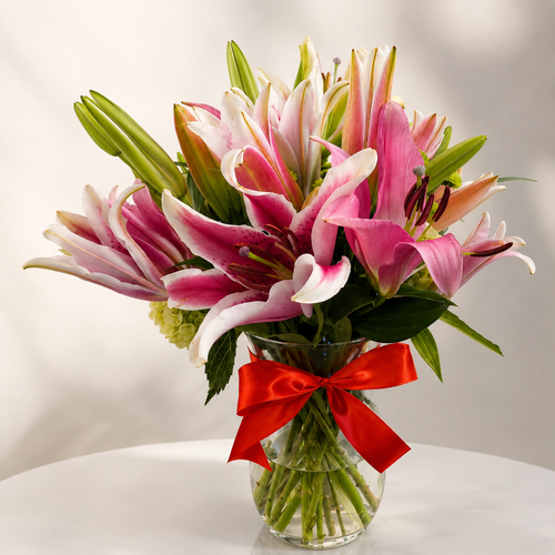 "Blushing Lilies"