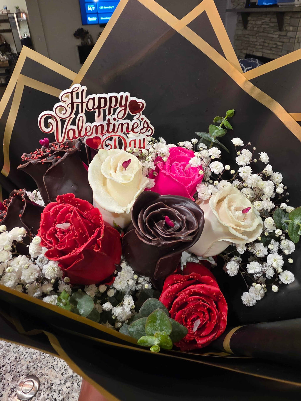 Chocolate Covered Roses (Non-Edible)
